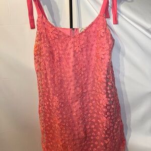 Francesca's Collections Pink Floral Mini Dress